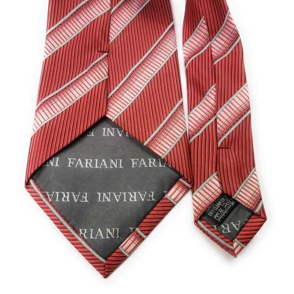 Fariani Mens Tie Striped - Picture 7 of 8